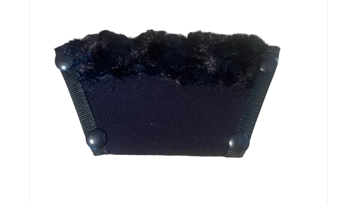 * New Black Faux Fur Trim Tops