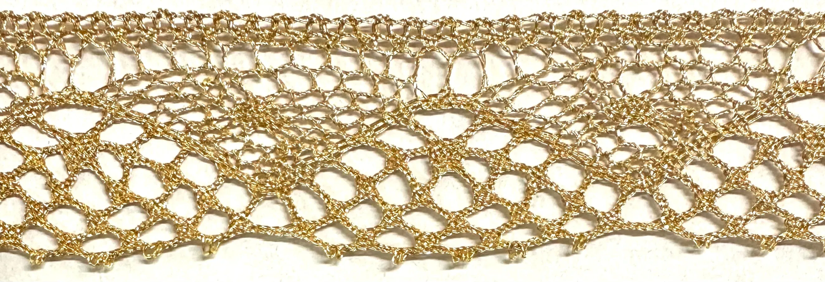 1-1/4" Metallic Cluny Lace - 10 Continuous Yards - Gold and Silver Available!