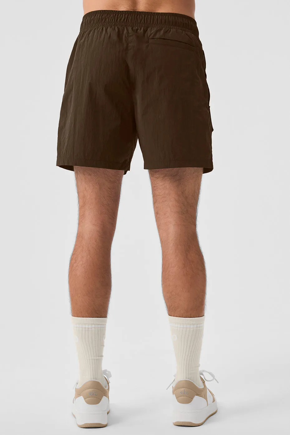 7" Crinkle Nylon Excursion Cargo Short - Espresso