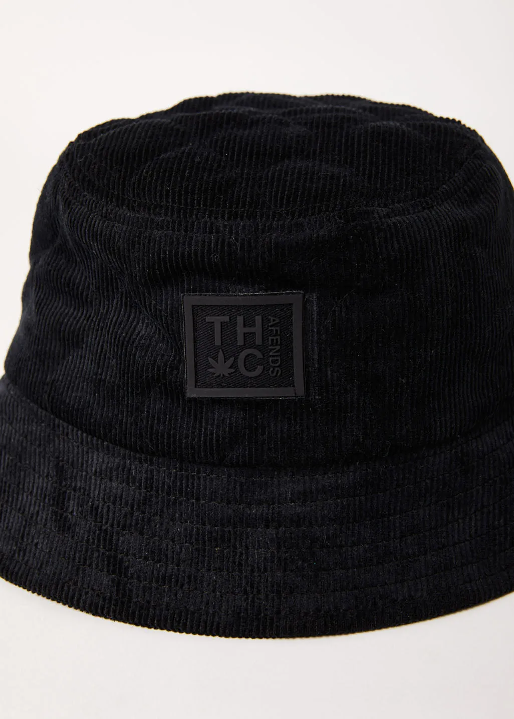 AFENDS Unisex Night Away - Corduroy Puffer Bucket Hat - Black