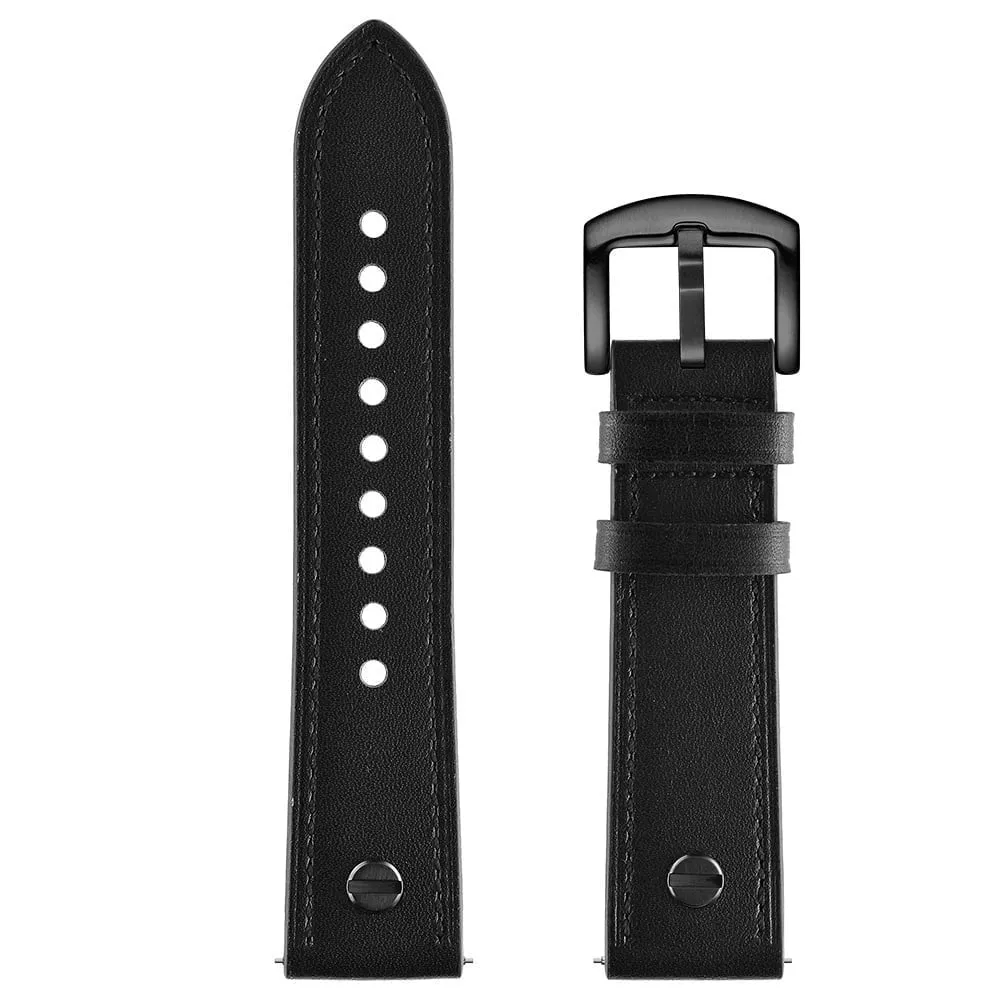 Amazfit GTR 3 (Pro) Leather Strap with Screw (Black)