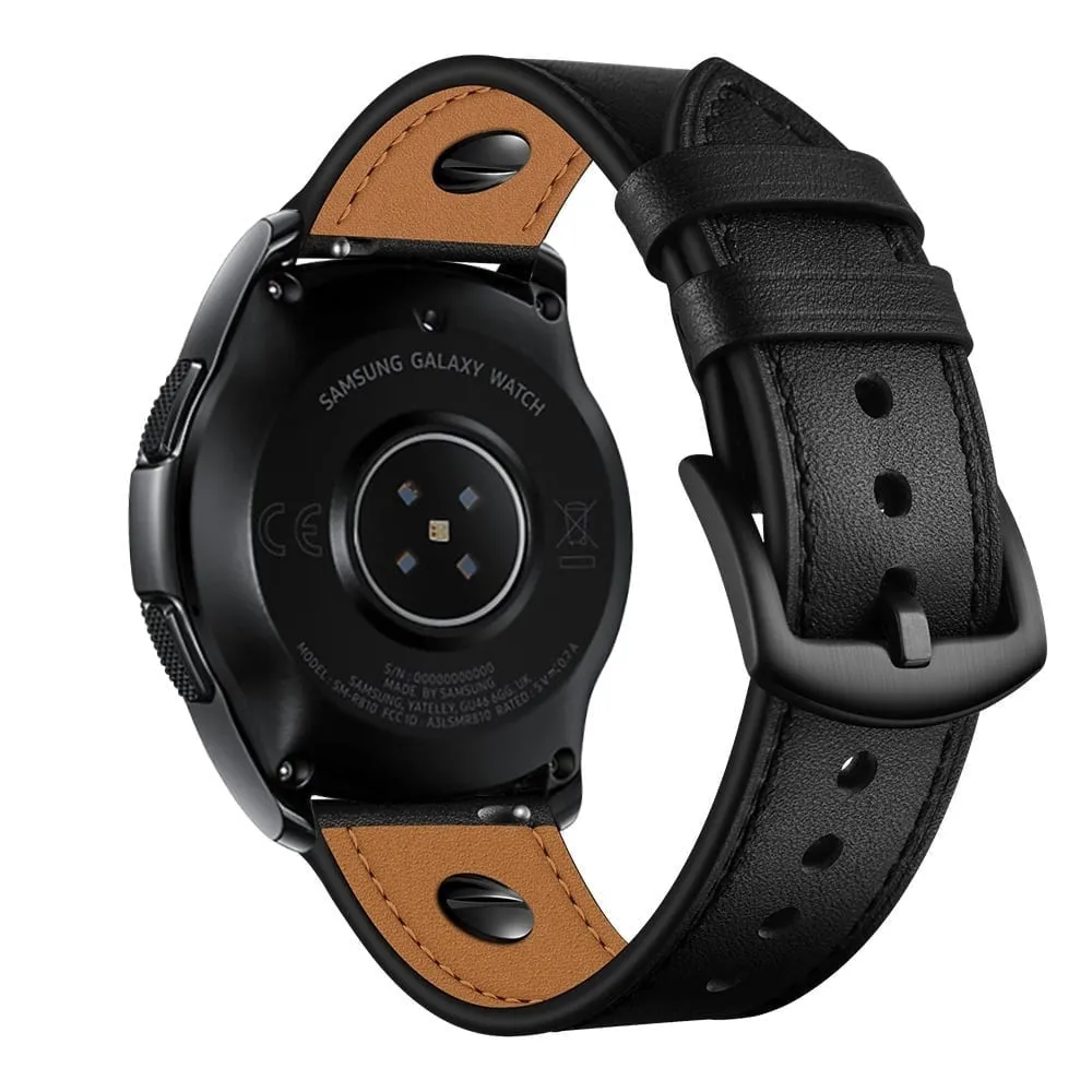 Amazfit GTR 3 (Pro) Leather Strap with Screw (Black)