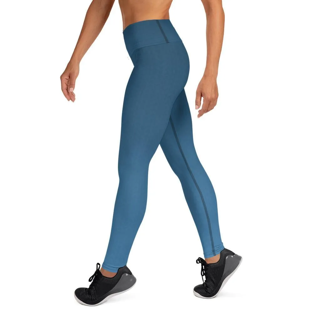 Arctic Sea Ombre High Waist Leggings