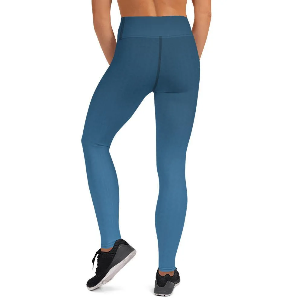 Arctic Sea Ombre High Waist Leggings