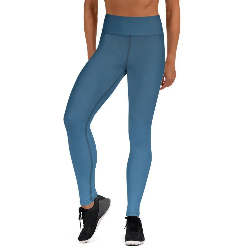 Arctic Sea Ombre High Waist Leggings