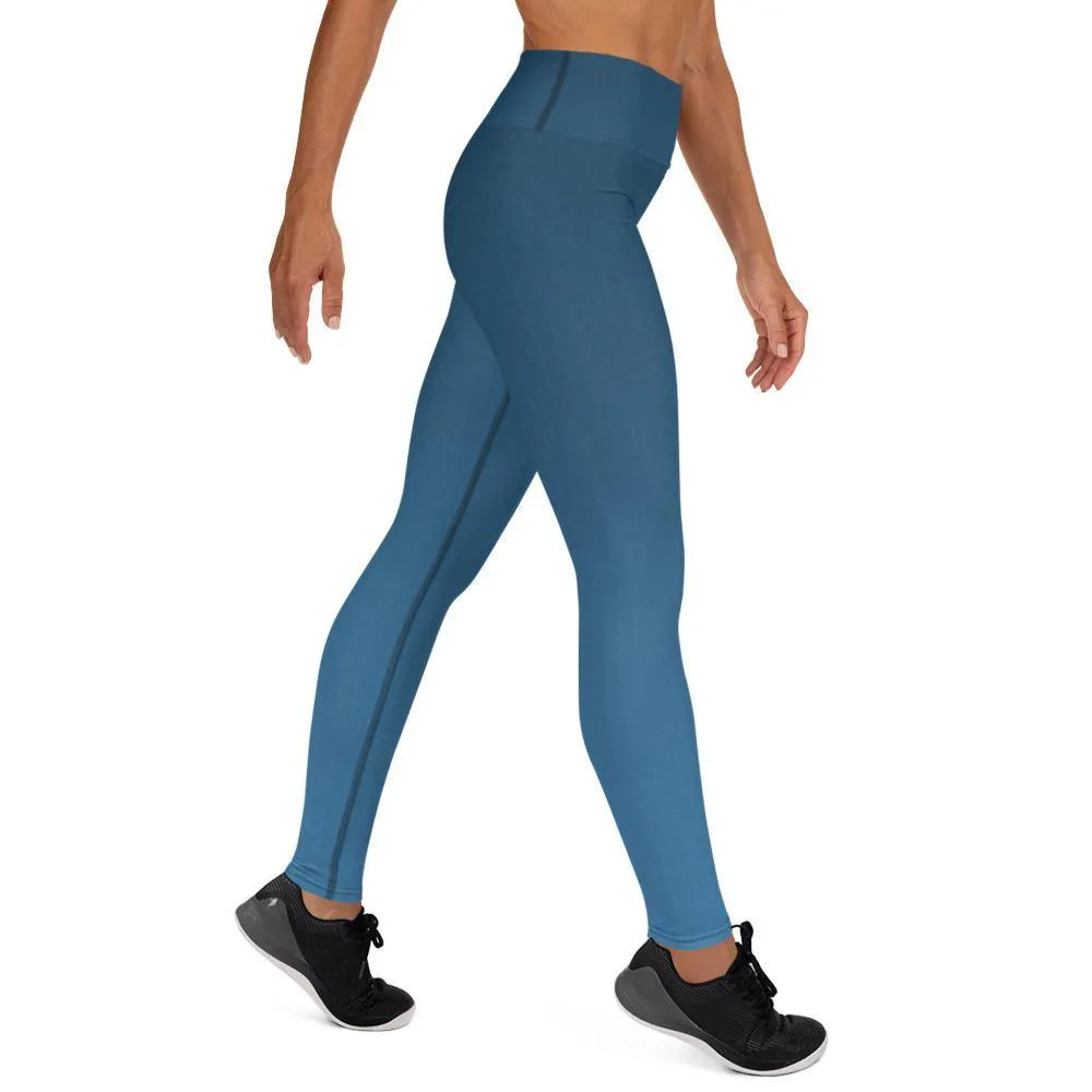 Arctic Sea Ombre High Waist Leggings