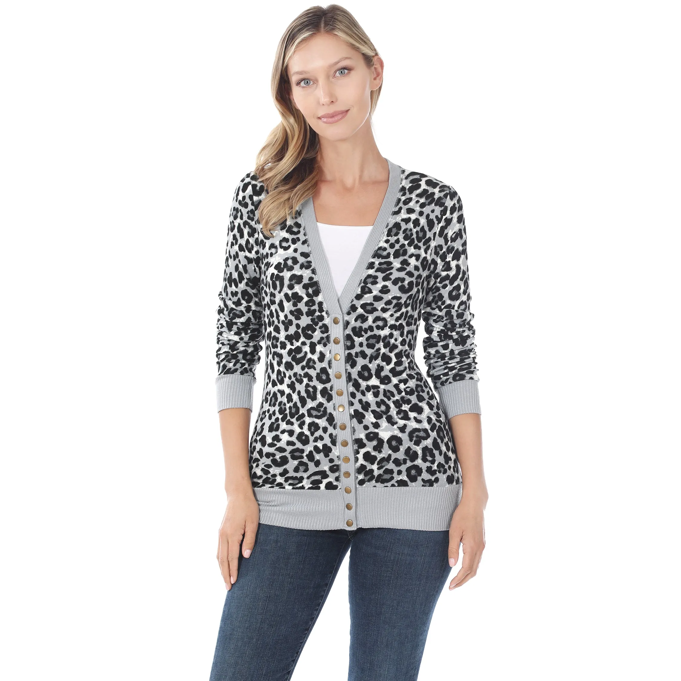 Beautifully Basic Animal Print Snap Cardigans