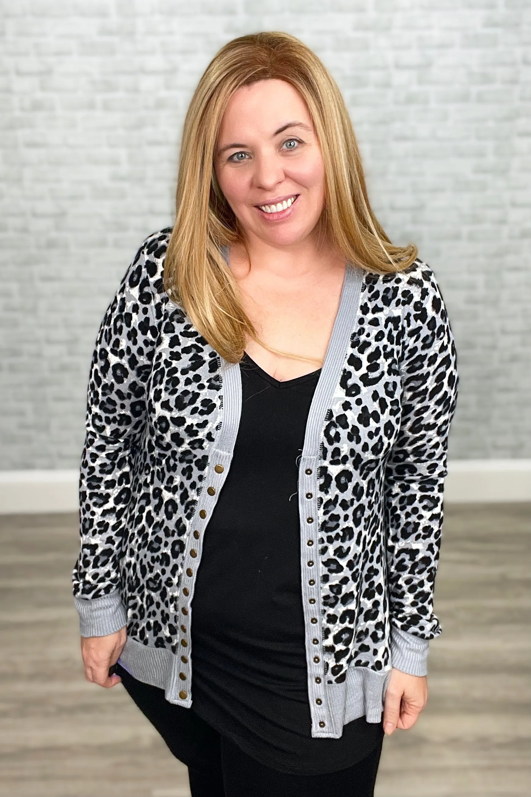 Beautifully Basic Animal Print Snap Cardigans