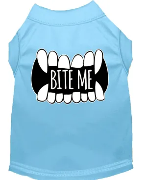 Bite Me Screen Print Dog Shirt Baby Blue Xxxl (20)