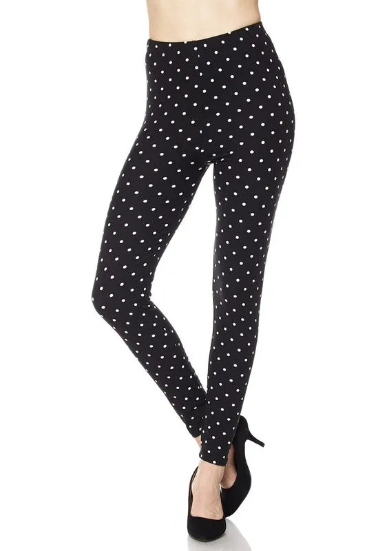 Black & White Polka Dot Leggings