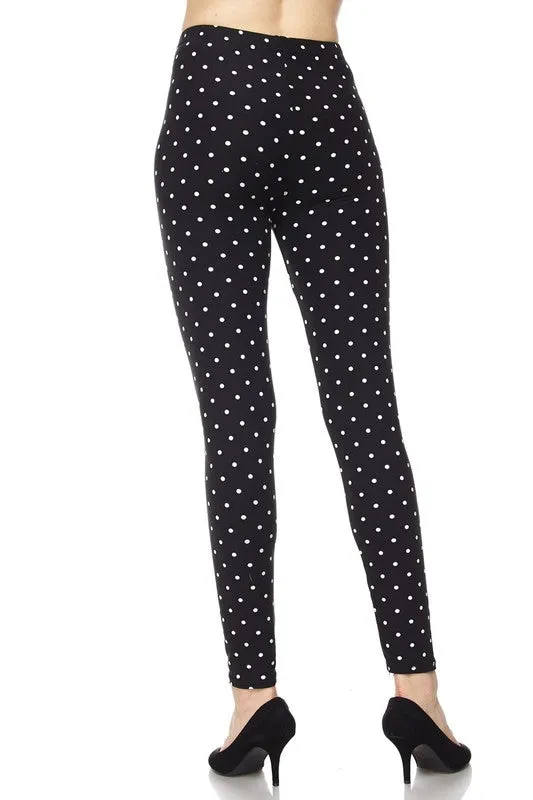 Black & White Polka Dot Leggings