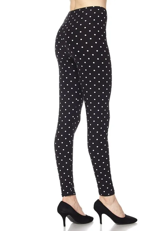 Black & White Polka Dot Leggings