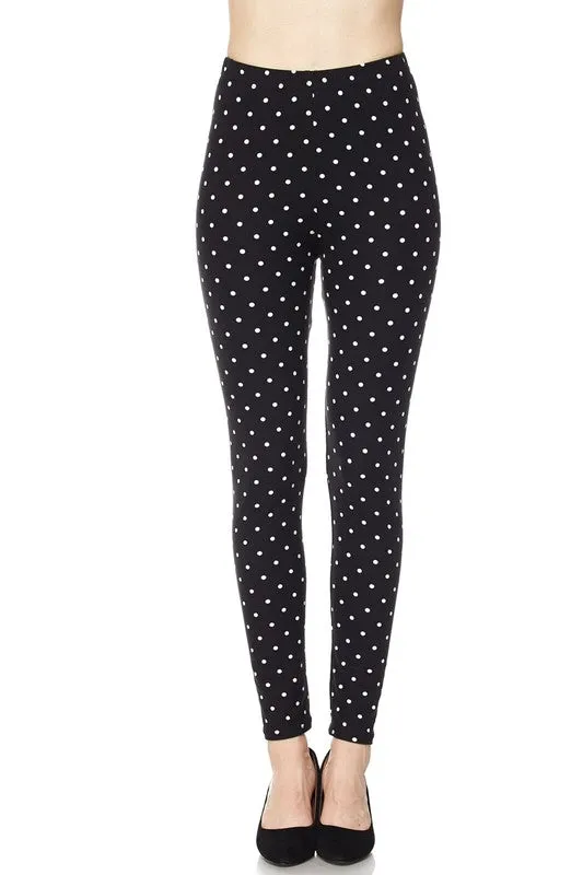 Black & White Polka Dot Leggings