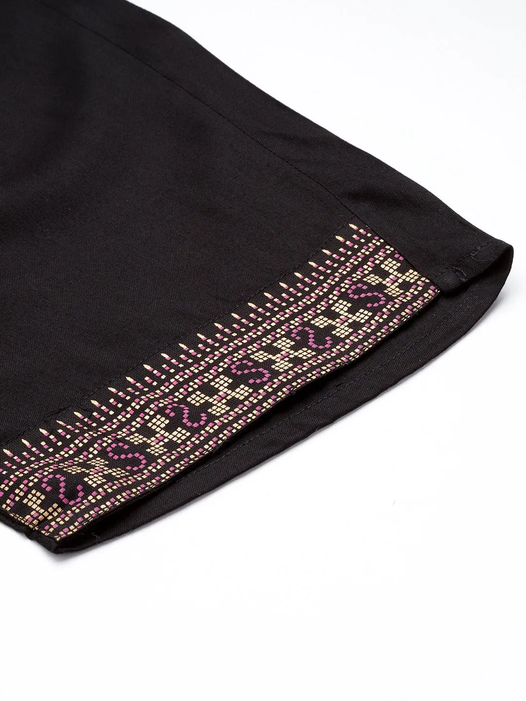 Black Kaftan Kurta Set