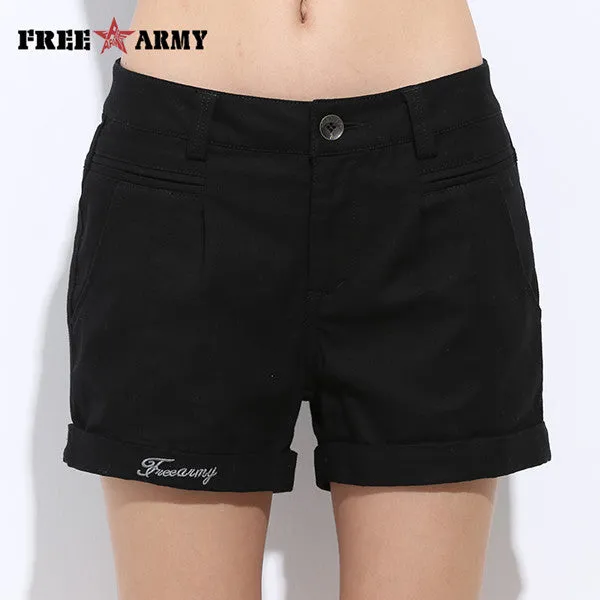 Brand Women's Shorts Summer Two Designs Female Casual Cotton Shorts