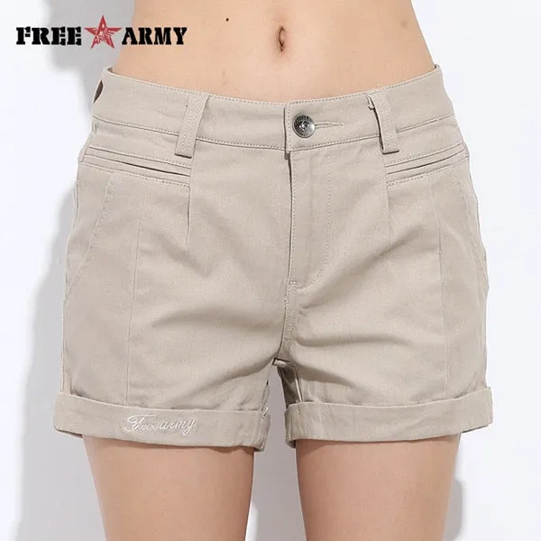 Brand Women's Shorts Summer Two Designs Female Casual Cotton Shorts