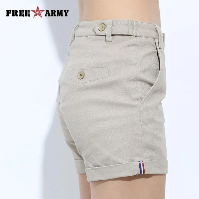 Brand Women's Shorts Summer Two Designs Female Casual Cotton Shorts