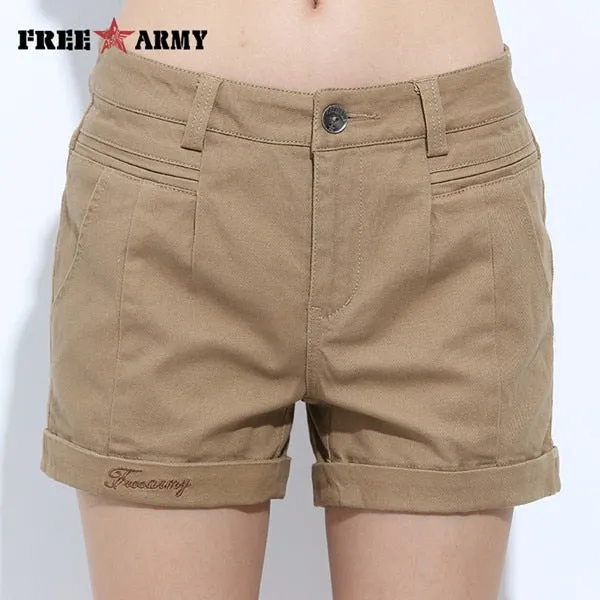 Brand Women's Shorts Summer Two Designs Female Casual Cotton Shorts