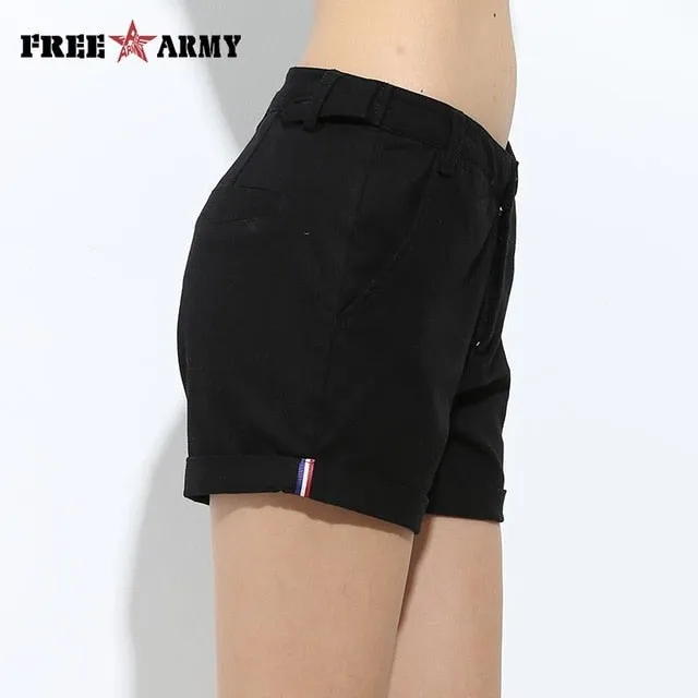 Brand Women's Shorts Summer Two Designs Female Casual Cotton Shorts