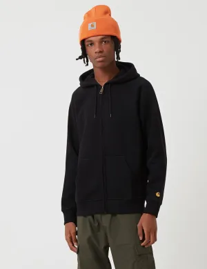 Carhartt-WIP Chase Hooded Zip Jacket - Black