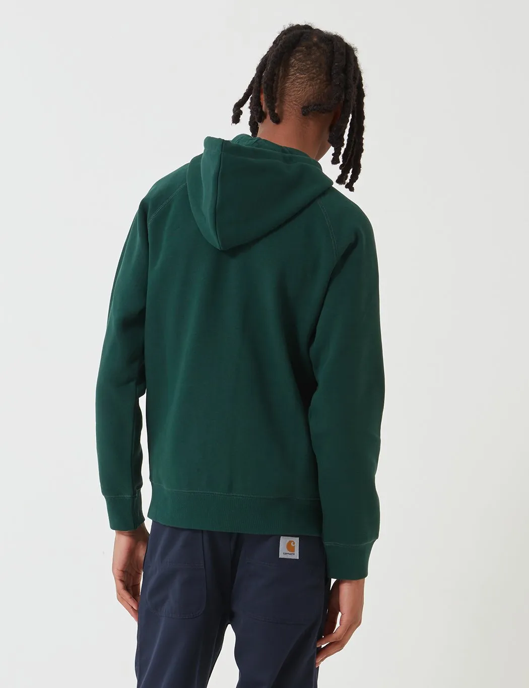 Carhartt-WIP Chase Hooded Zip Jacket - Bottle Green