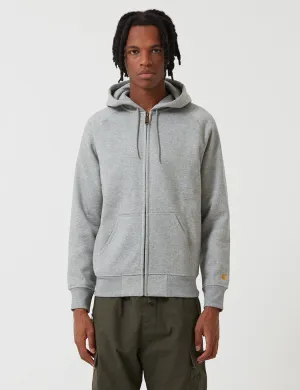 Carhartt-WIP Chase Hooded Zip Jacket - Grey Heather