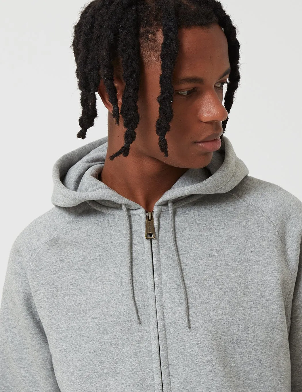 Carhartt-WIP Chase Hooded Zip Jacket - Grey Heather