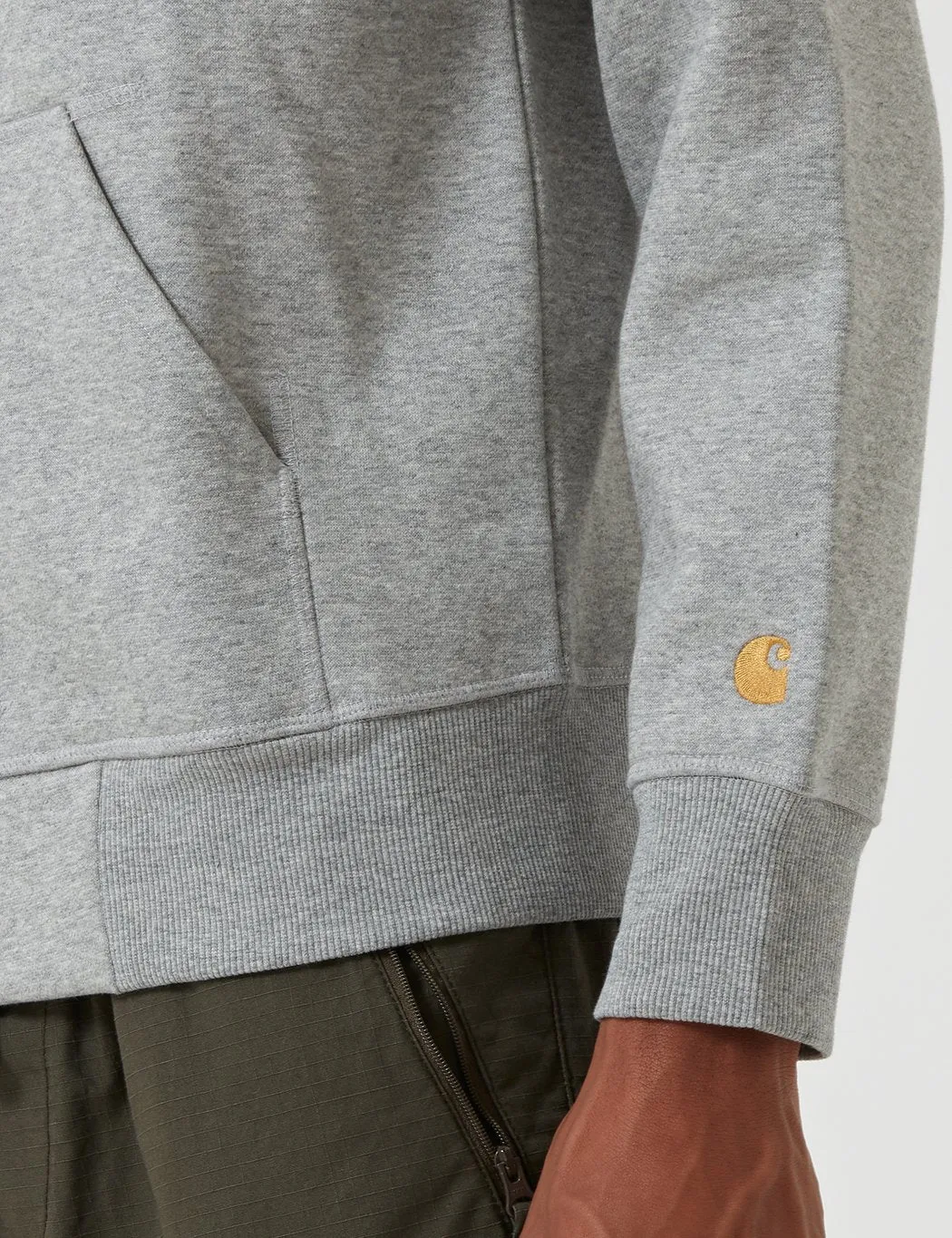 Carhartt-WIP Chase Hooded Zip Jacket - Grey Heather