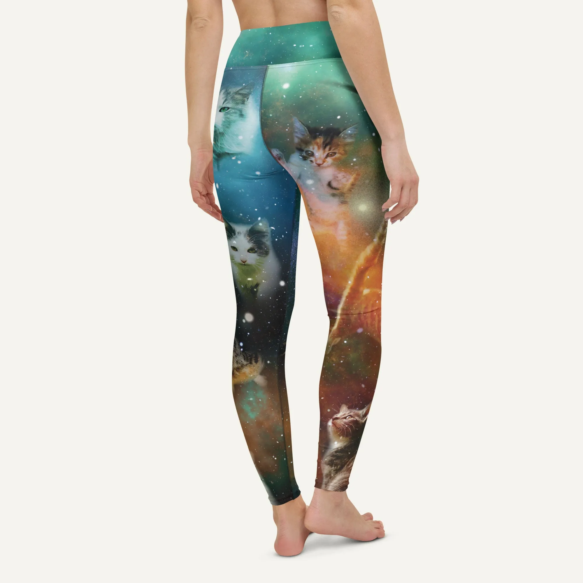 Cats In Space High-Waisted Leggings