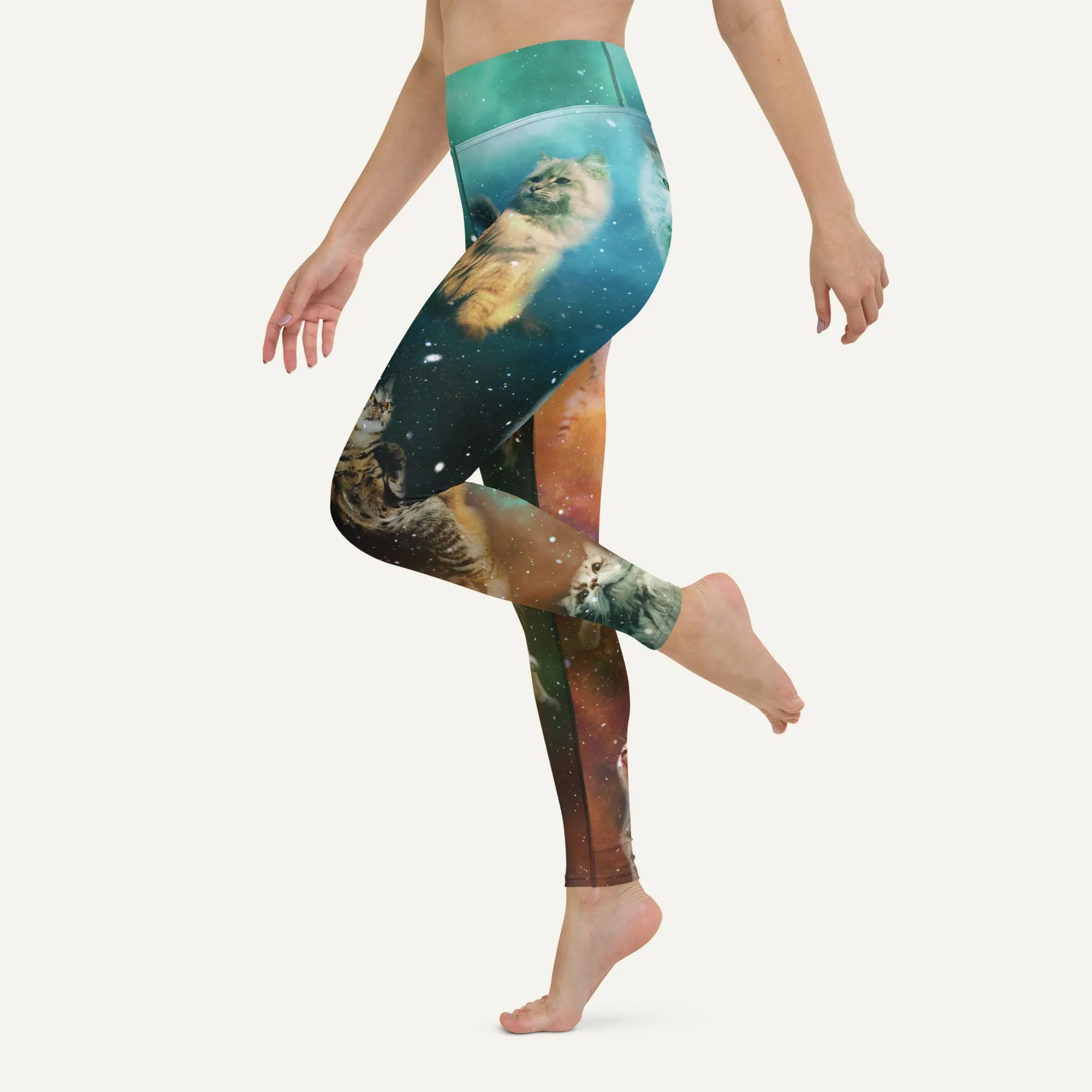 Cats In Space High-Waisted Leggings