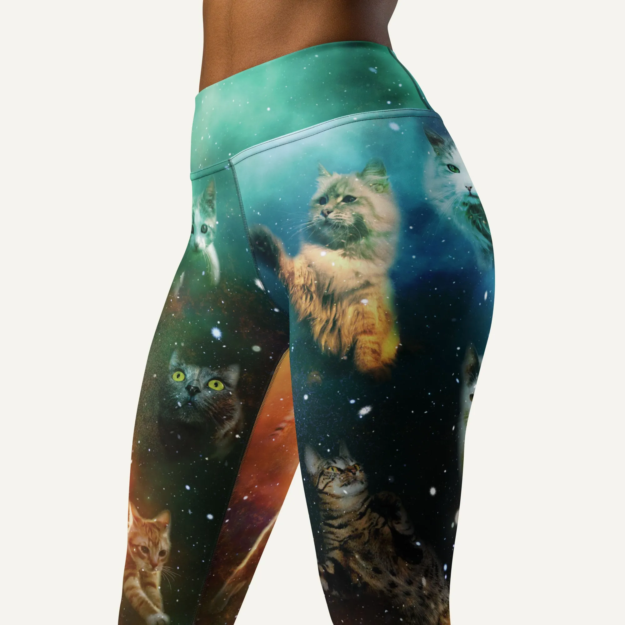 Cats In Space High-Waisted Leggings