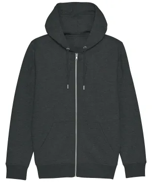 Dark Heather Grey - Cultivator, unisex iconic zip-thru hoodie sweatshirt (STSM566)