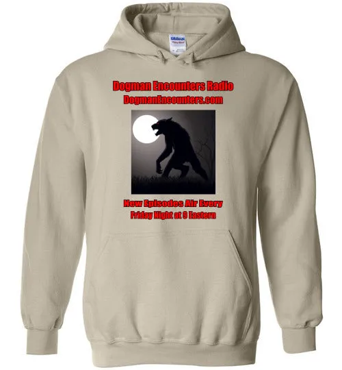 Dogman Encounters Stalker Collection Hooded Sweatshirt (red/black font)