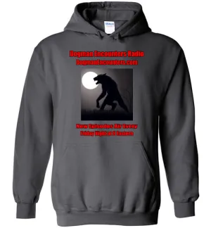 Dogman Encounters Stalker Collection Hooded Sweatshirt (red/black font)