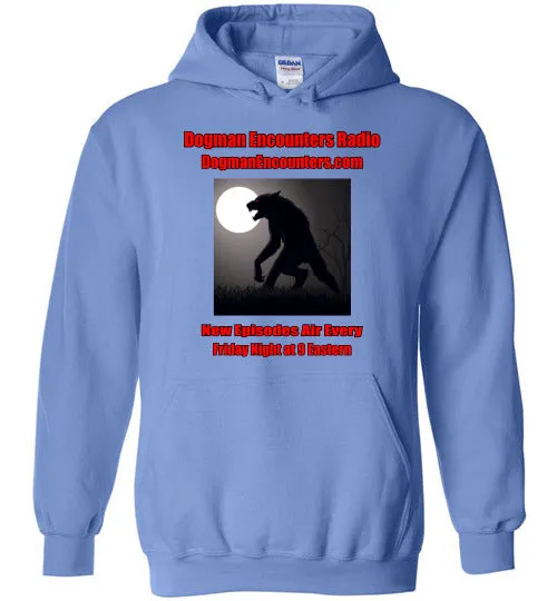 Dogman Encounters Stalker Collection Hooded Sweatshirt (red/black font)