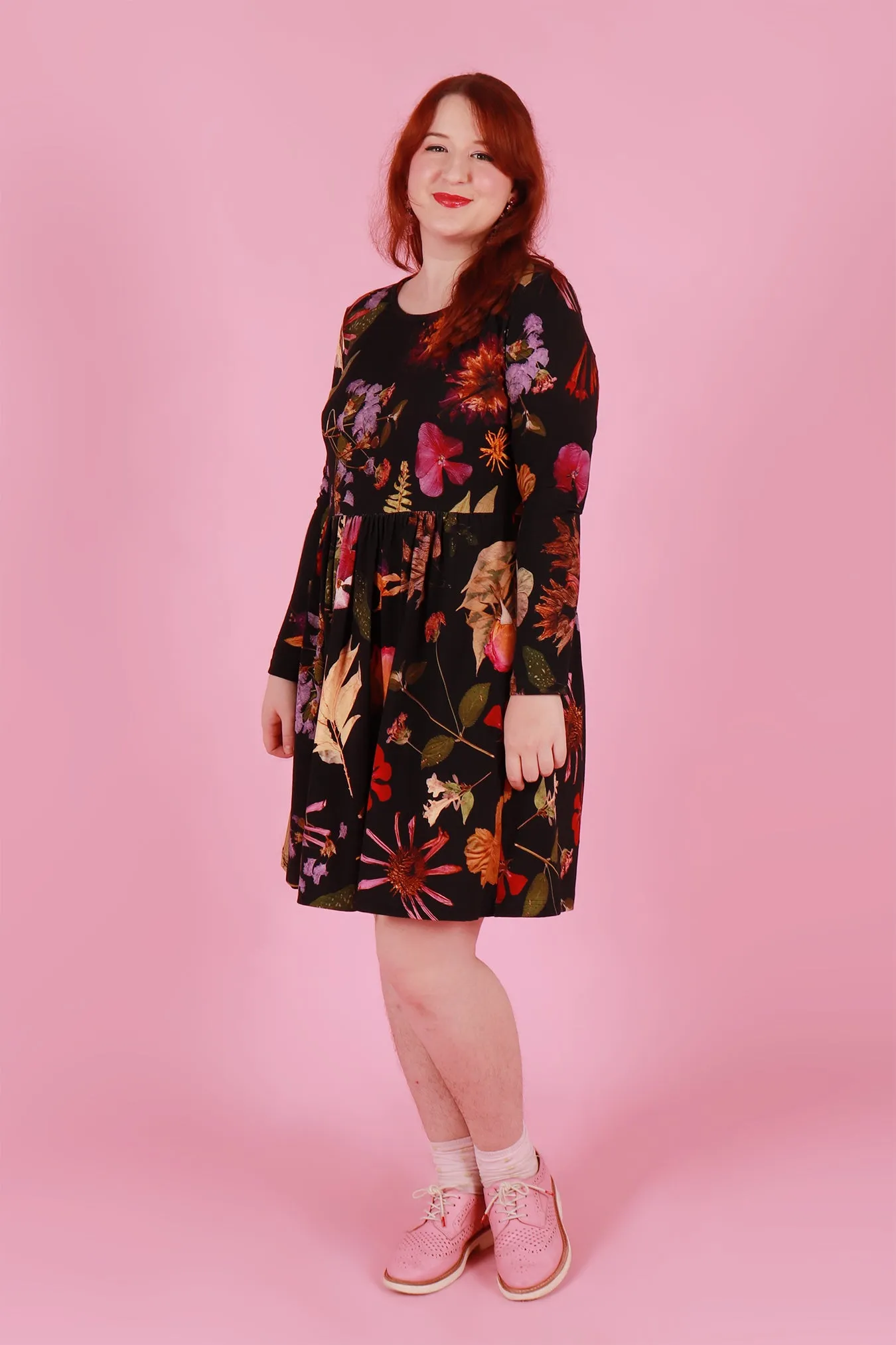 Edie Jersey Dress LS Botanist