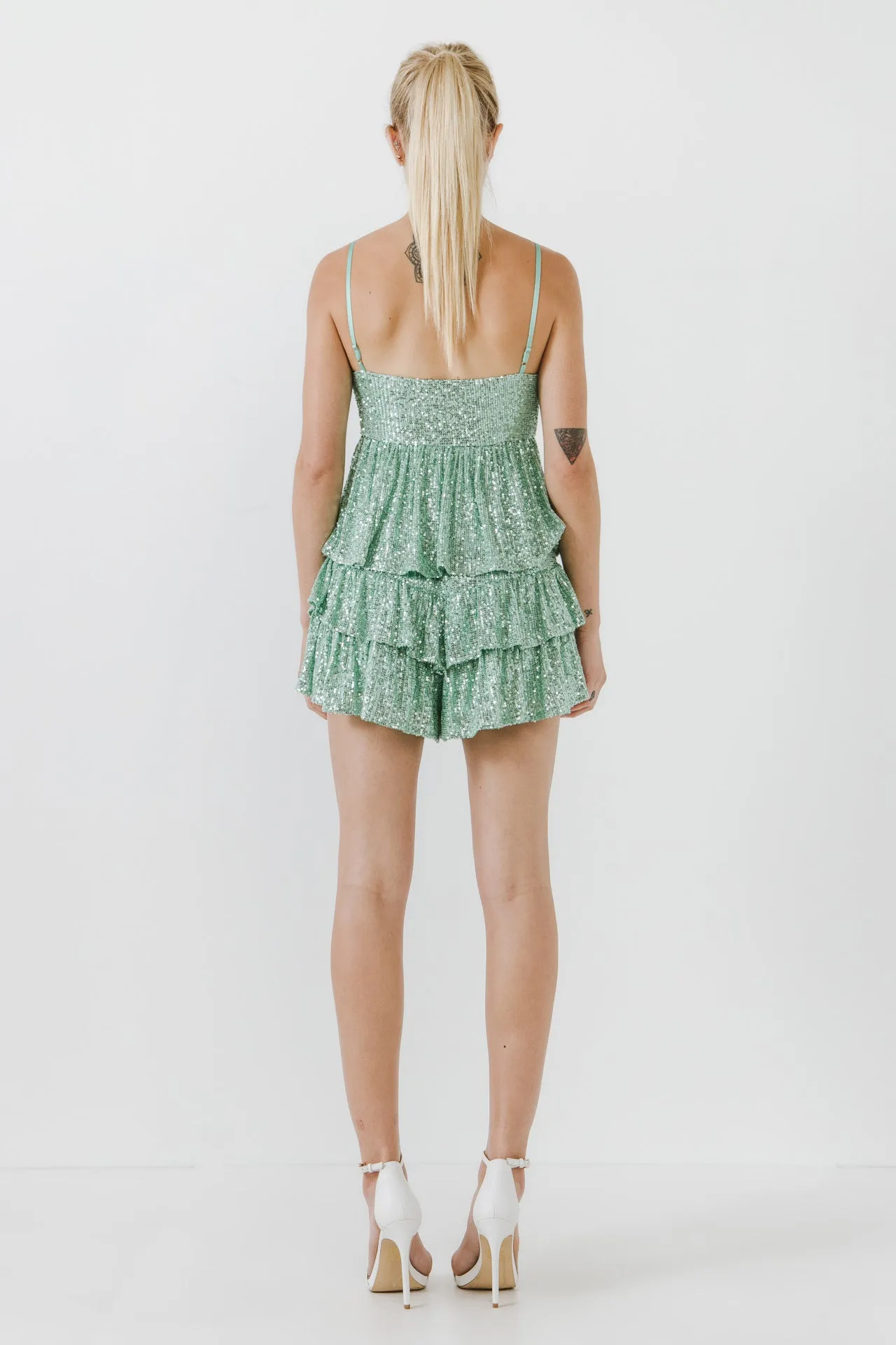 Endless Rose - Sequins Ruffled Skorts