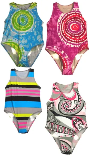 Flowers by Zoe Girls One Piece Swimsuit Bathing Suit Swimwear Sizes 4 - 8, 31486