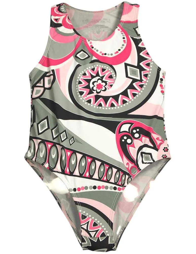 Flowers by Zoe Girls One Piece Swimsuit Bathing Suit Swimwear Sizes 4 - 8, 31486