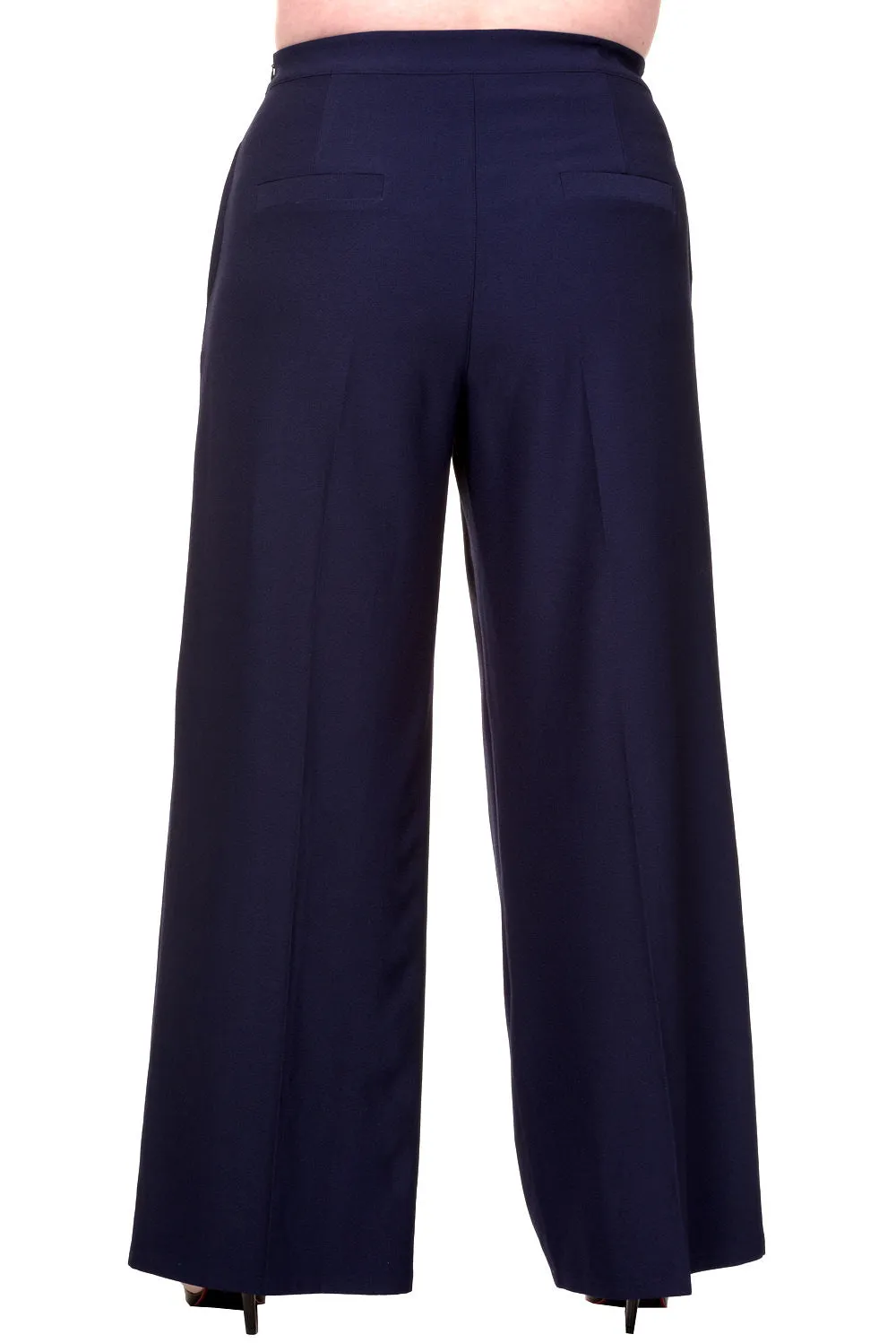 Full Moon Trousers in Navy Blue by Banned