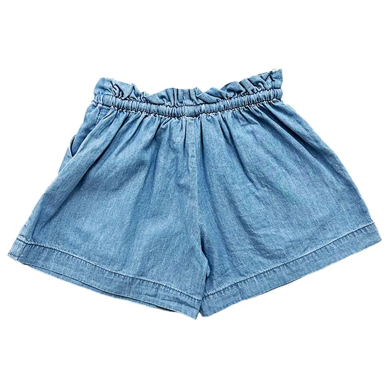 Girl Ruffled Shorts - Blue - SG2302025B