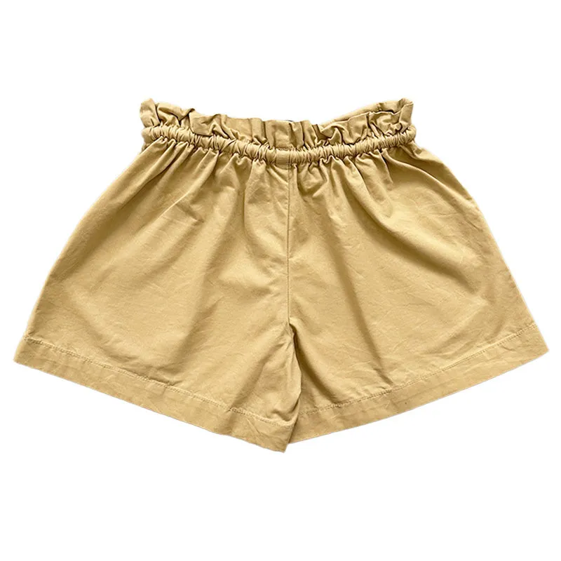 Girl Ruffled Shorts - Khaki - SG2302025A