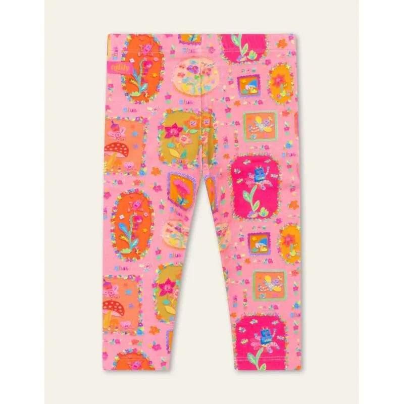 Girls Pink Fairy Robots Leggings