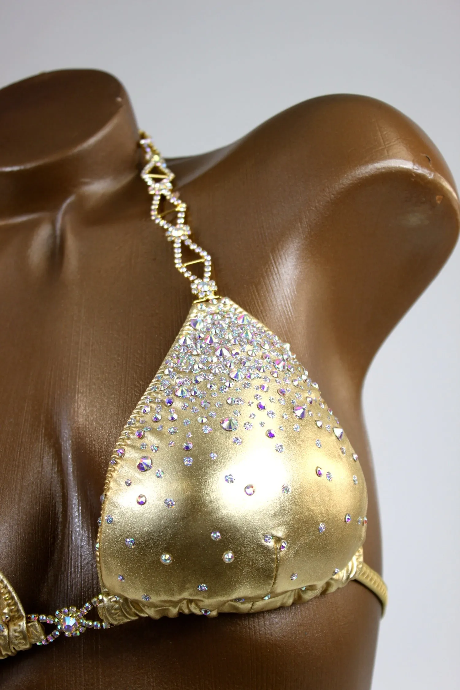 Gold Dazzle Metallic Bikini Suit