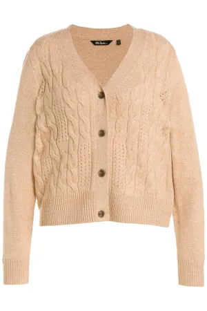 Knitted cardigan Ulla Popken, beige