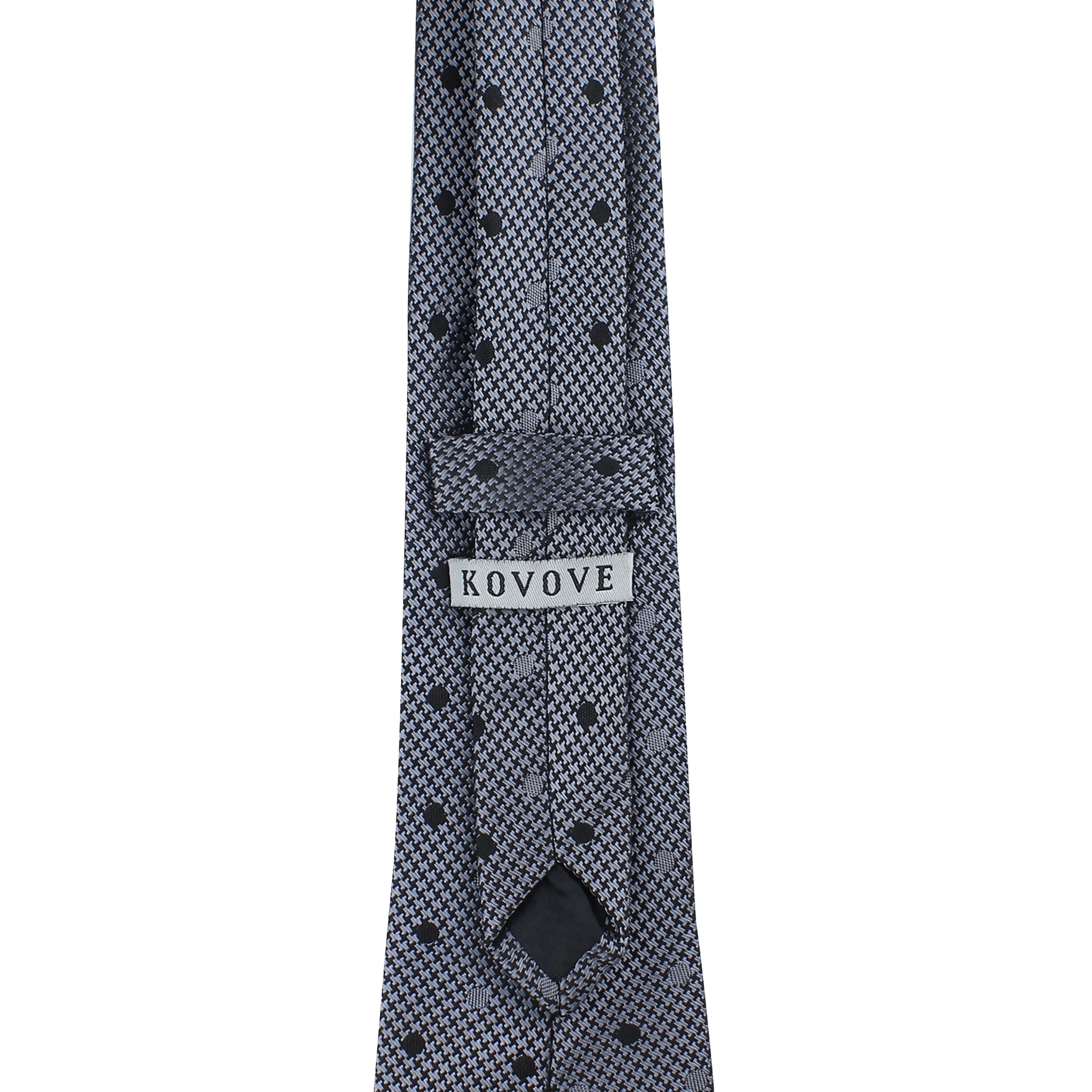 Kovove Black Polka Dot Neck Tie For Men