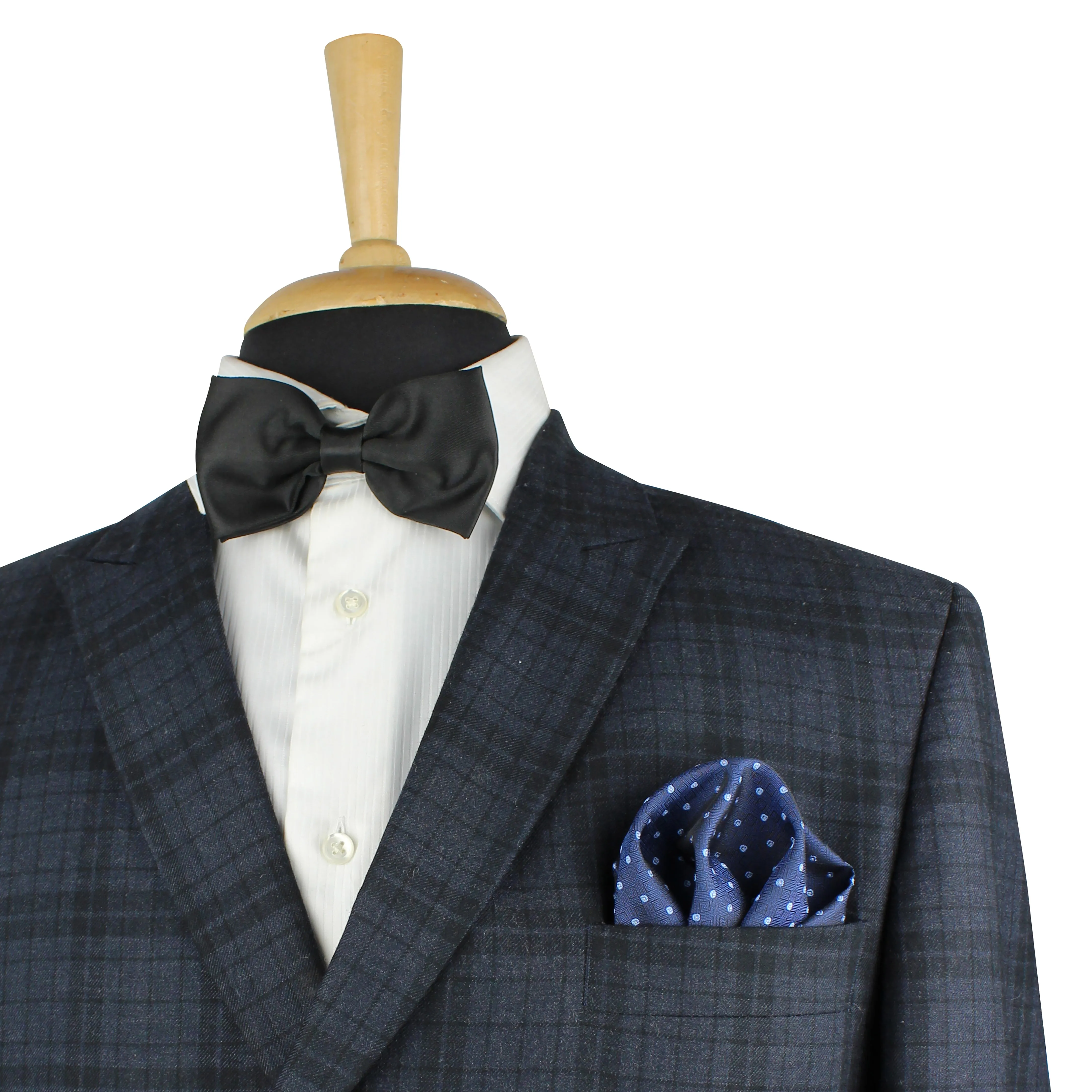 Kovove Classy Blue Polka Dot Necktie and Pocket Square Gift Box