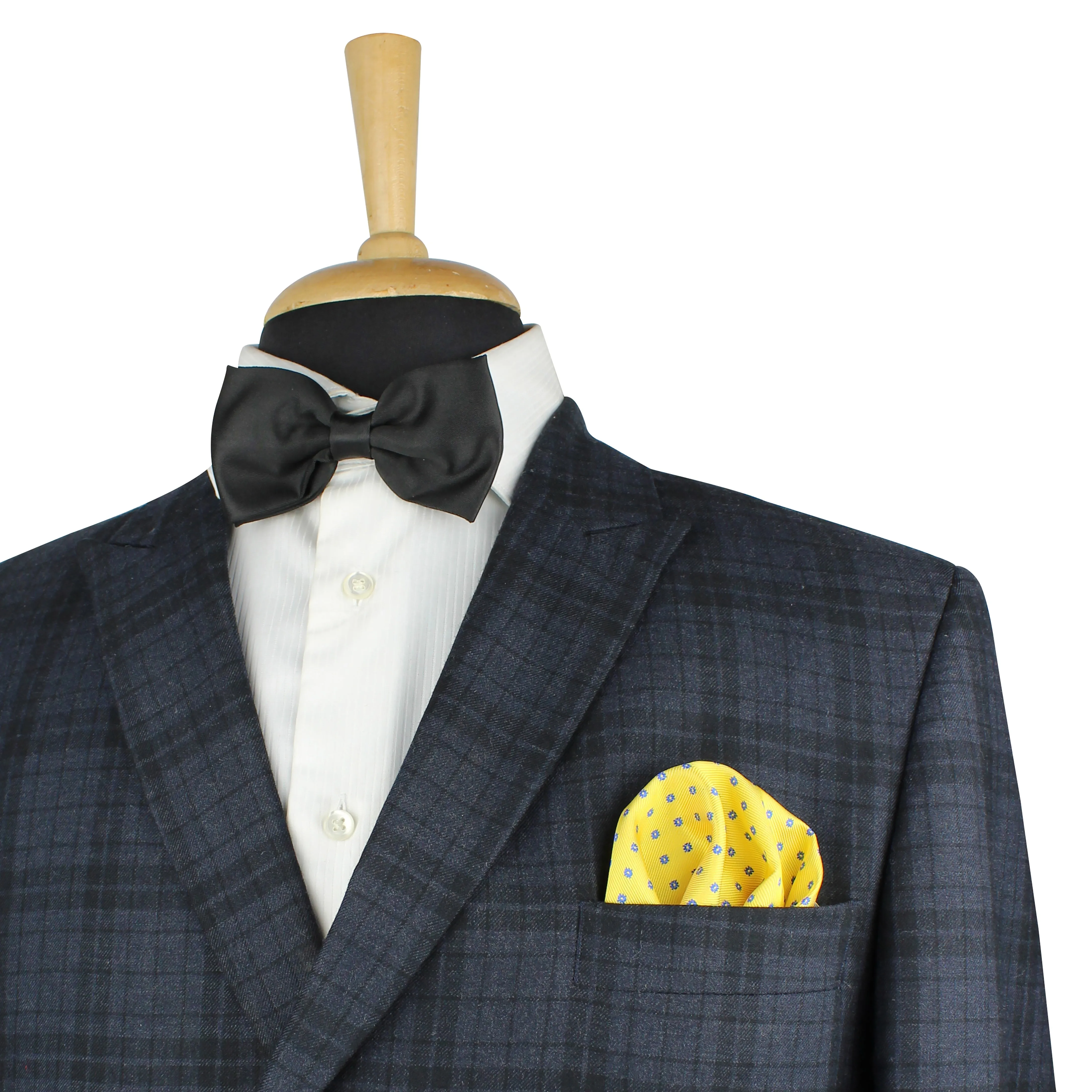 Kovove Elegant Yellow Polka Dot Necktie and Pocket Square Gift Box