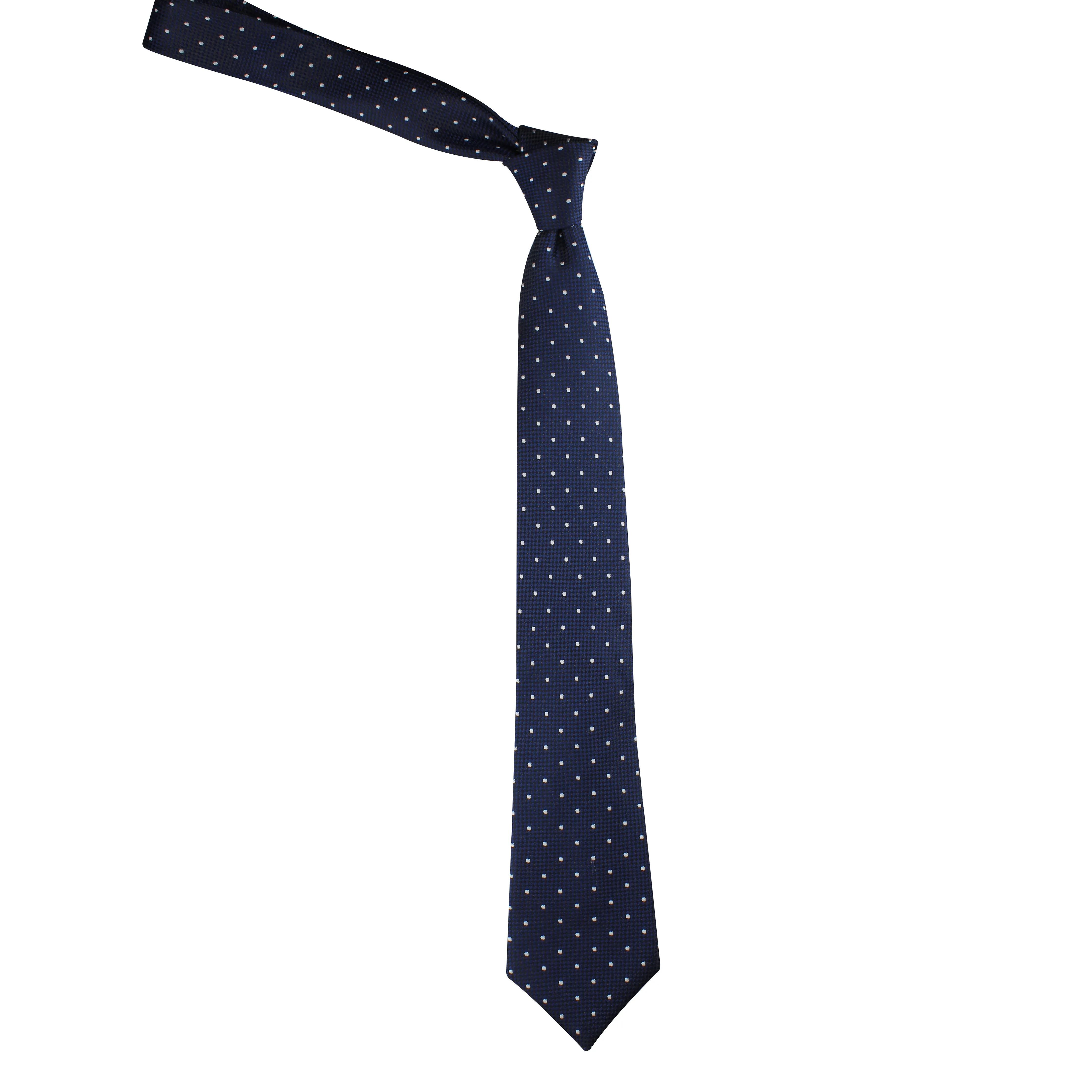 Kovove The Elegant Polka Dot Blue Necktie For Men