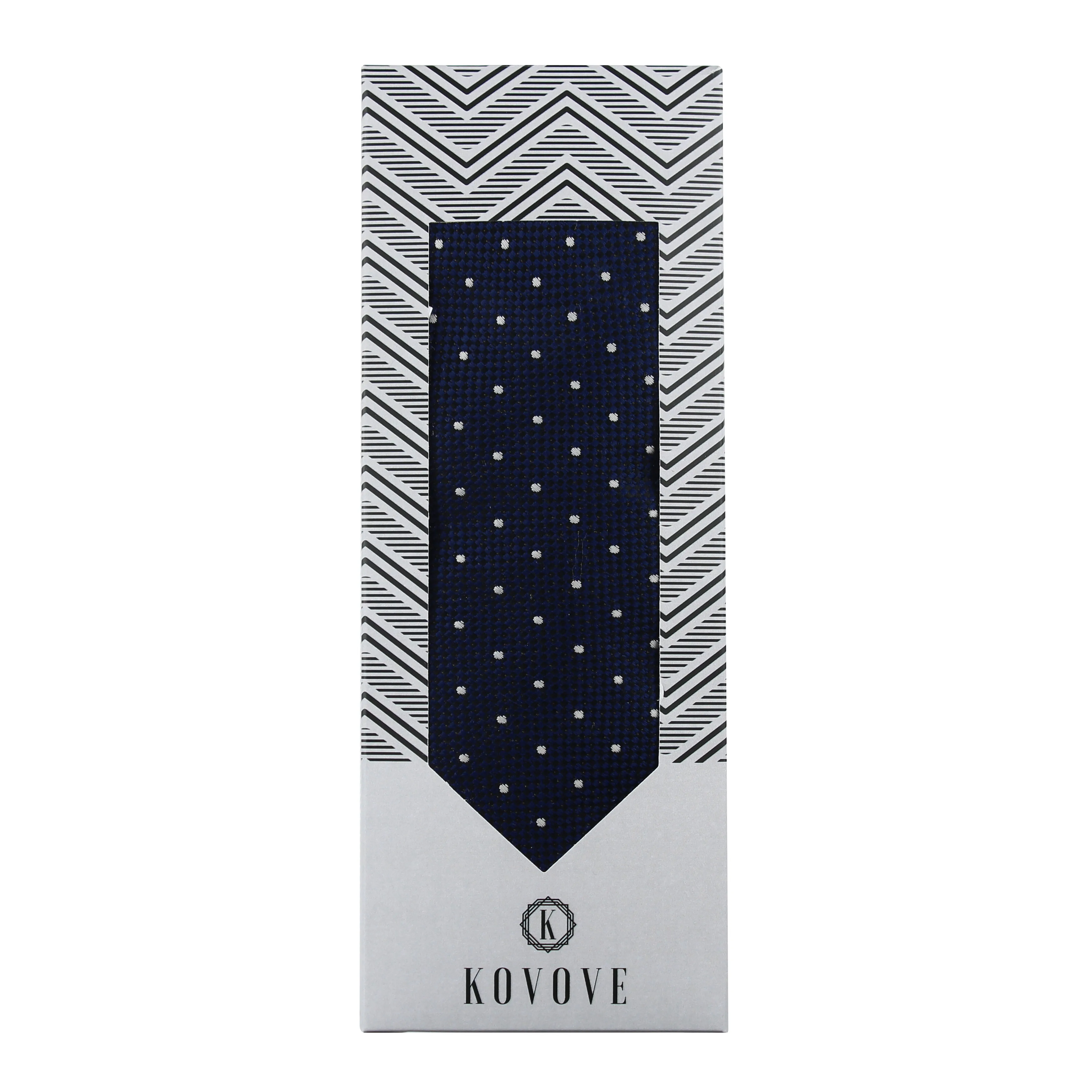 Kovove The Elegant Polka Dot Blue Necktie For Men